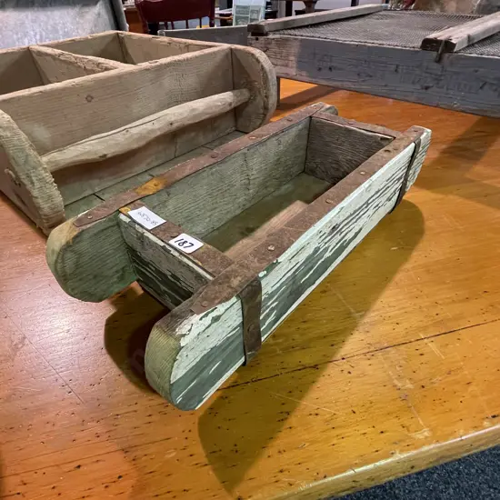 Vintage Wooden Brick Mould, H10 W40 D17cm