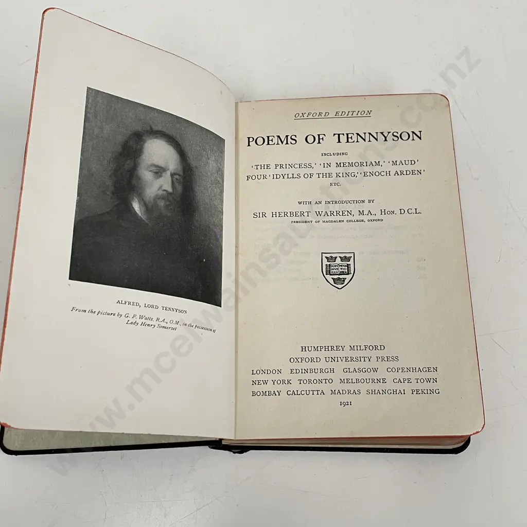 Vintage "Poems of Tennyson" Book Image 1++
