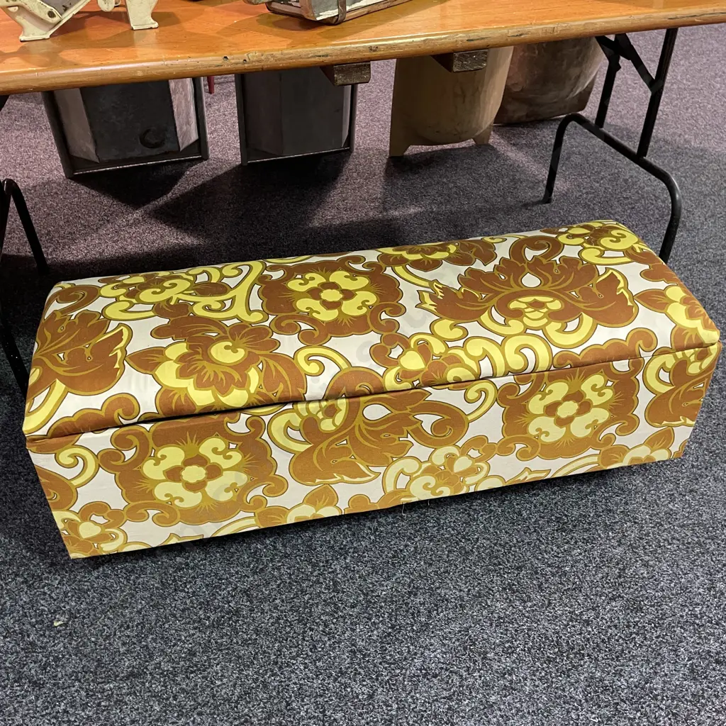 Vintage Funky Blanket/Toy Box. On Casters. W106 H38 D42 Image 1++