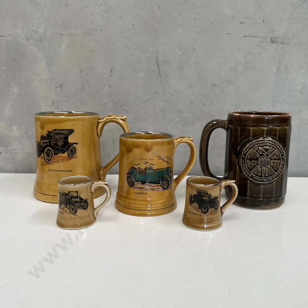 Wade Car Mugs with 21st International Rally Vintage Car Club of NZ Mug Image 1++