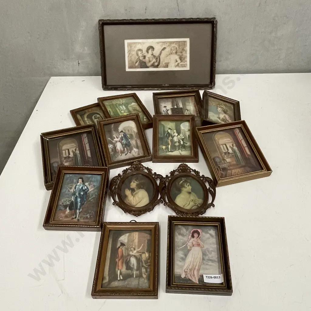 Large assortment of framed small artworks Image 1++