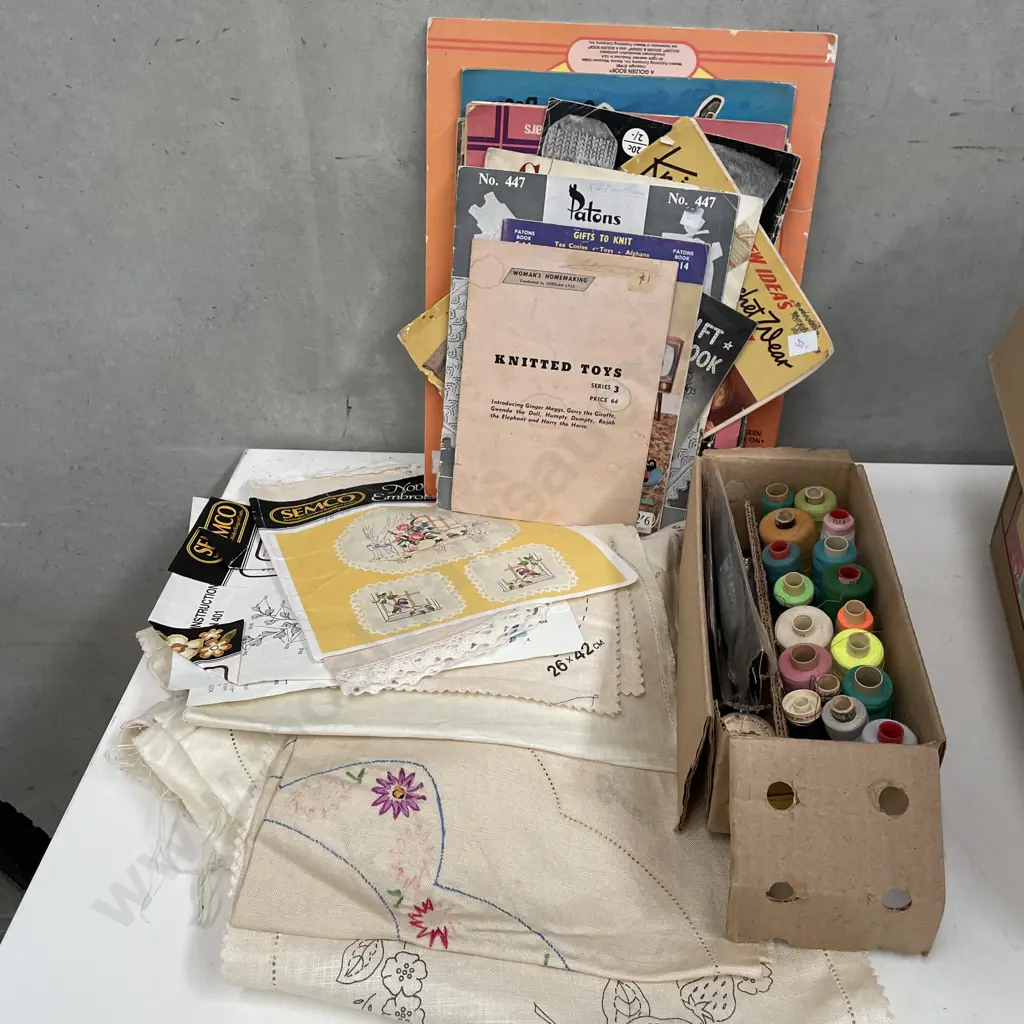 Assortment of Vintage Cottons, Haberdaisery, books etc Image 1++