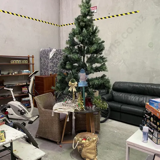 Christmas Tree and box of Decorations