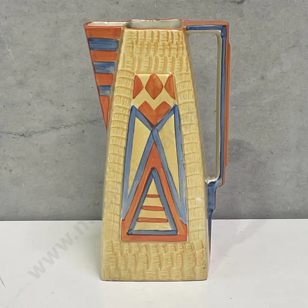 1930's Handpainted Wadeheath Art Deco Jug. H21cm Image 1++