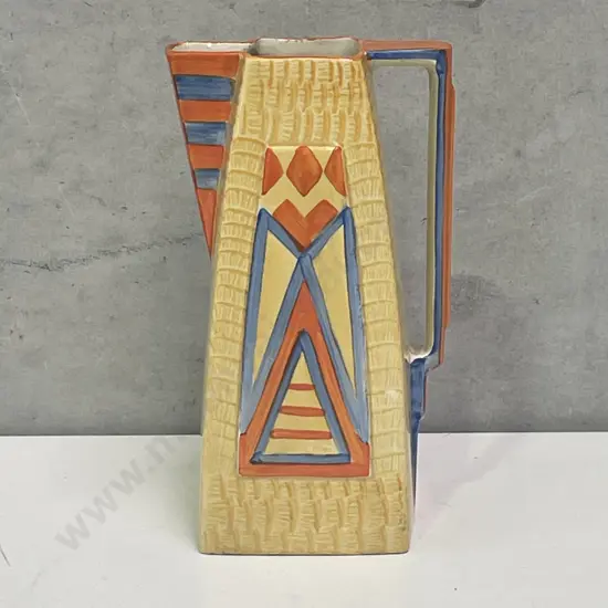 1930's Handpainted Wadeheath Art Deco Jug. H21cm