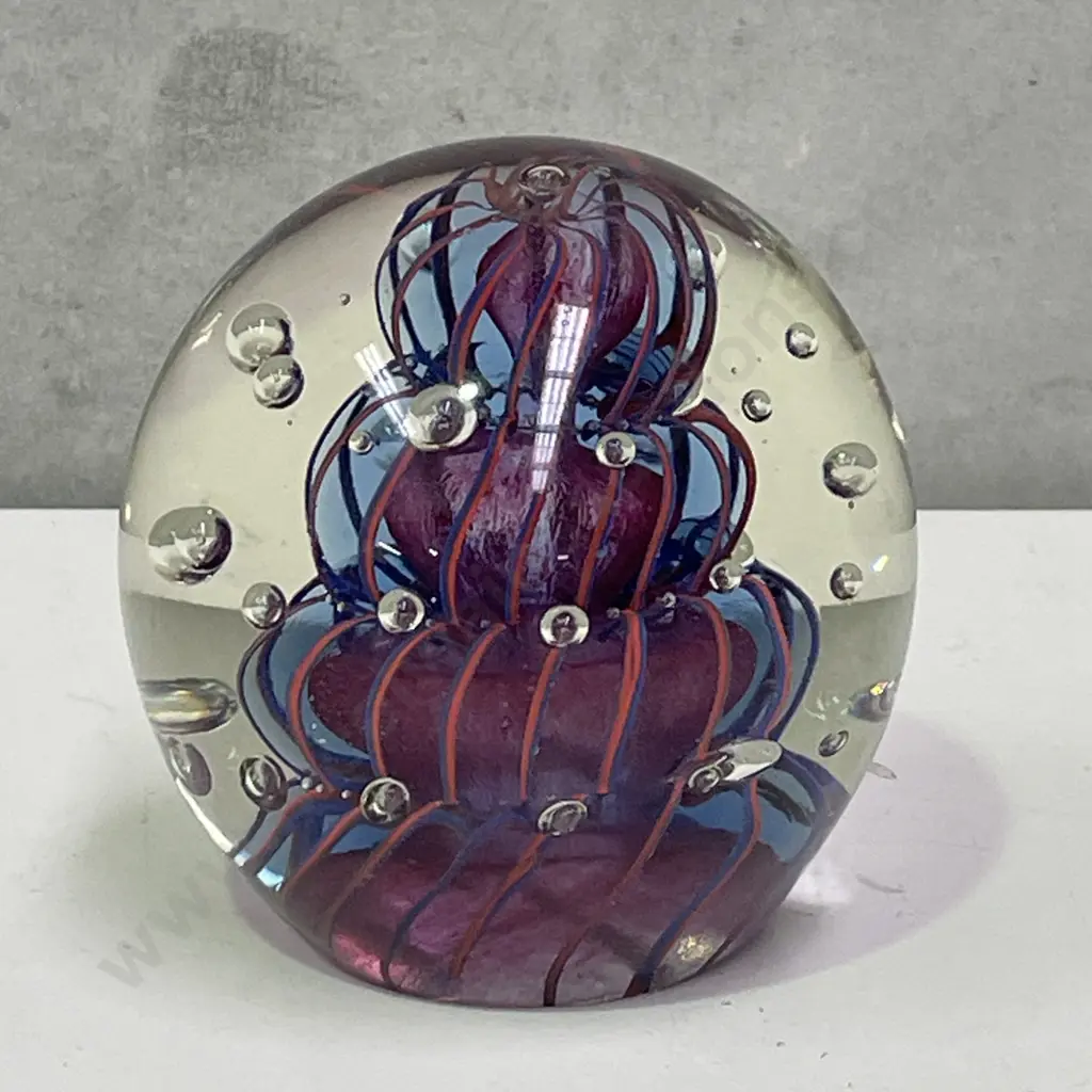 Stunning Large Art Glass Paperweight H10cm Dia10cm Image 1++