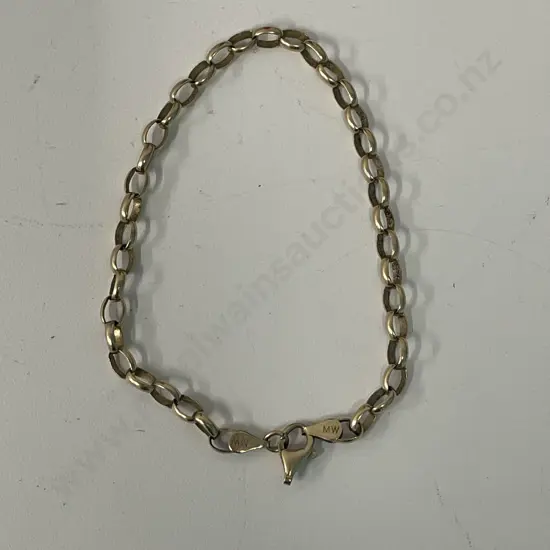 9ct Gold Bracelet. Stamped 375 NZ MW