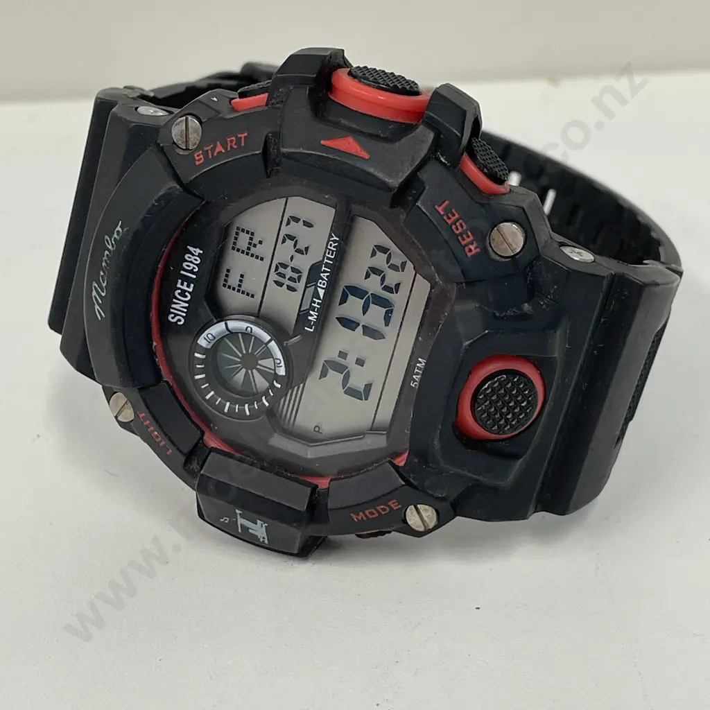 Mambo Black and Red Watch. Working Image 1++
