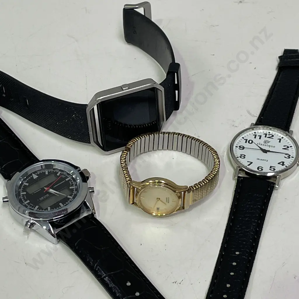 Assorted Watches including Fitbit and Chronograph Watch Image 1++
