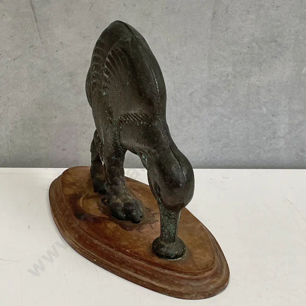 Rare Bronze Kiwi Sculpture on Wooden Plinth. H21 L28cm Image 1++