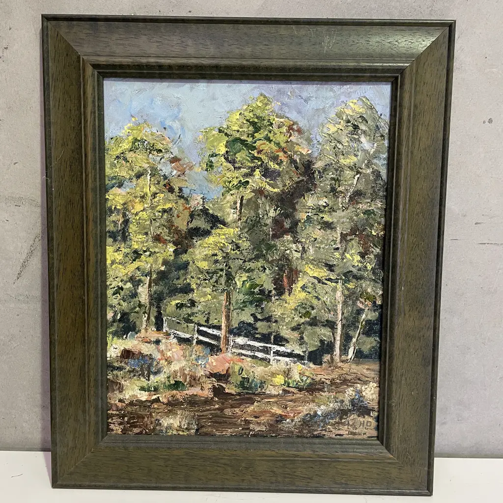 Framed Original Signed Artwork, Bush River Scene, 38 x 46cm Image 1++