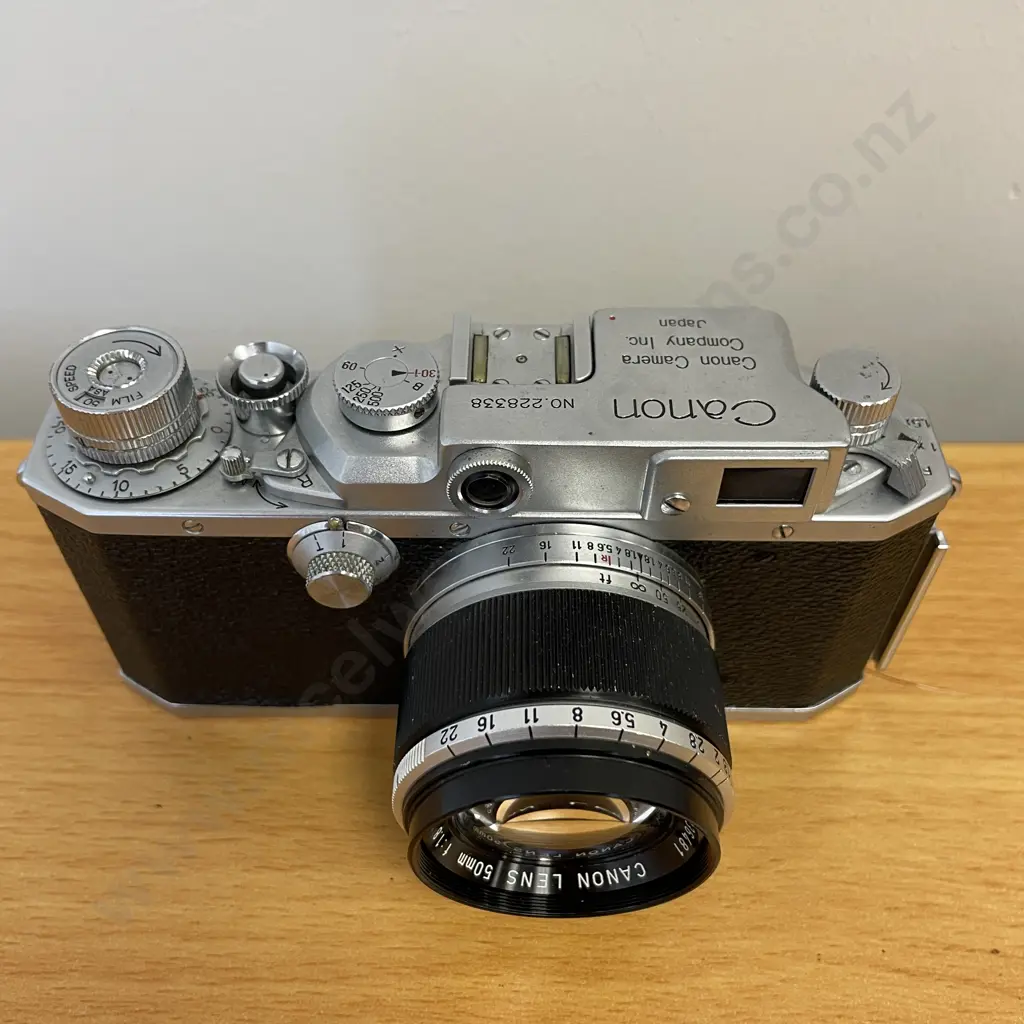 Vintage Canon IIS2 Camera No. 228338 with 50mm Canon Lens No. 236481 Image 1++