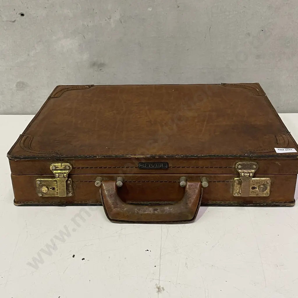 Vintage Savoy Leather Brief Case Image 1++