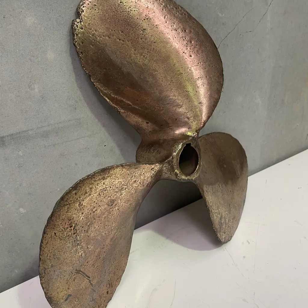 Vintage Solid Brass Propeller Dia 36cm Image 1++