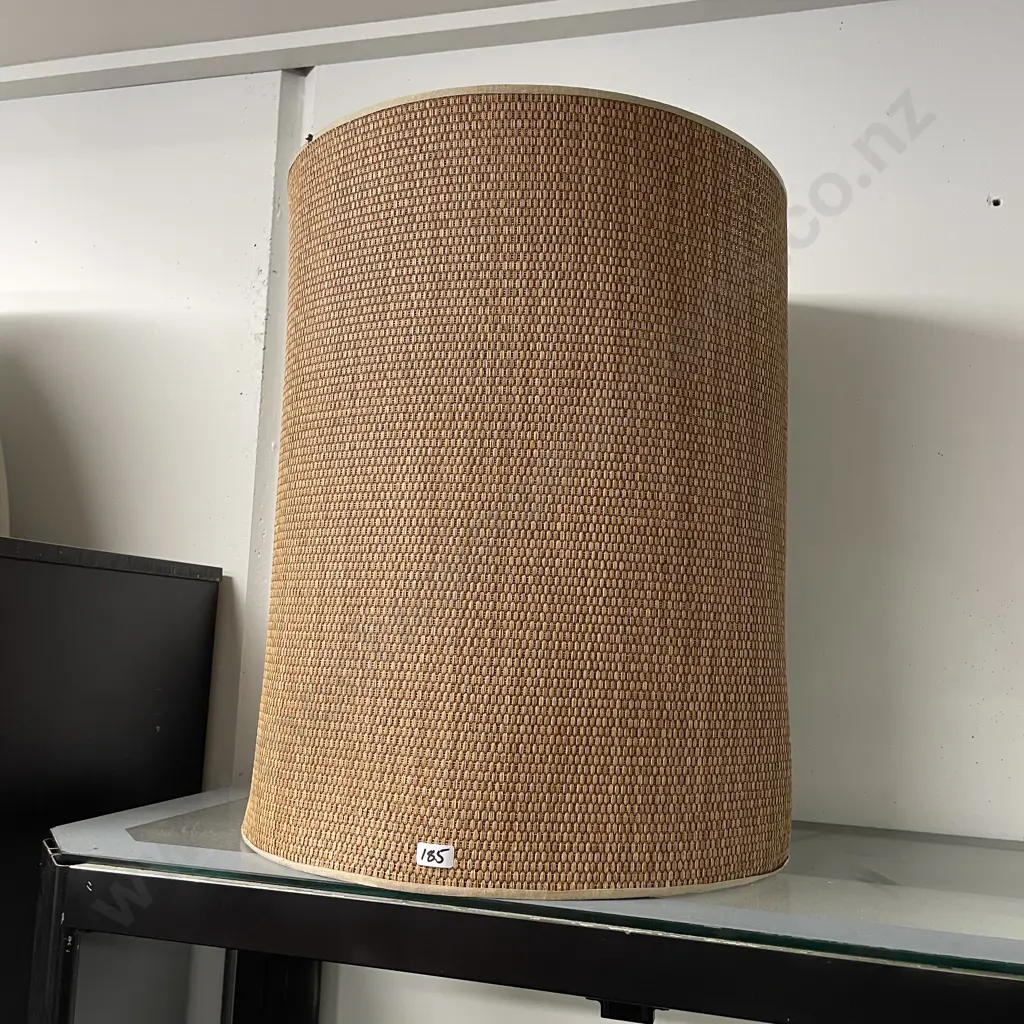Large Mid Century Woven Standing Lamp Shade Image 1++