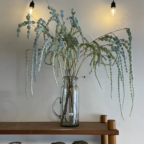 French Country Glass Jug with faux flowers