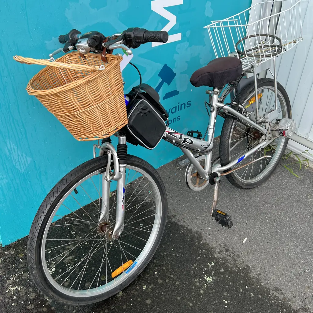 EZip Electric Trailz Bike with front and back baskets Image 1++