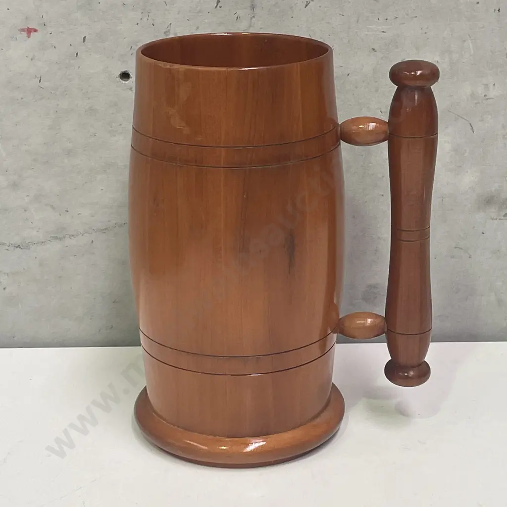 Extra Large Fine Turned Wood Beer Stein. H27cm Image 1++