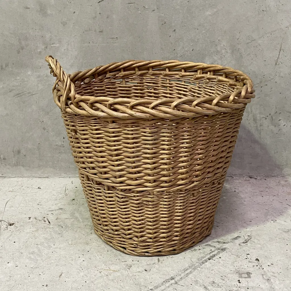 Large Cane Laundry Basket Image 1++