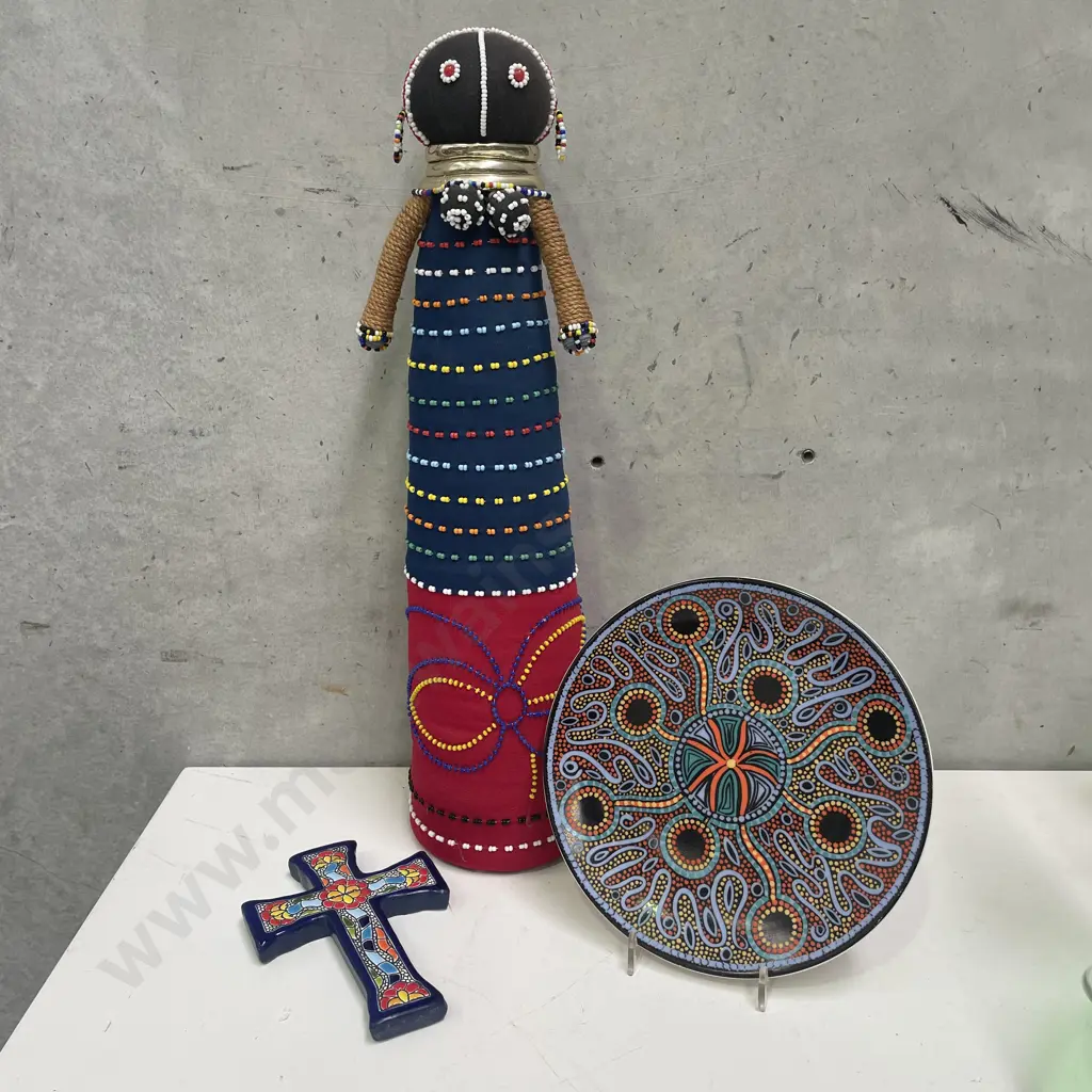 Assorted Collectable items including Beaded Ethnic Doll etc Image 1++