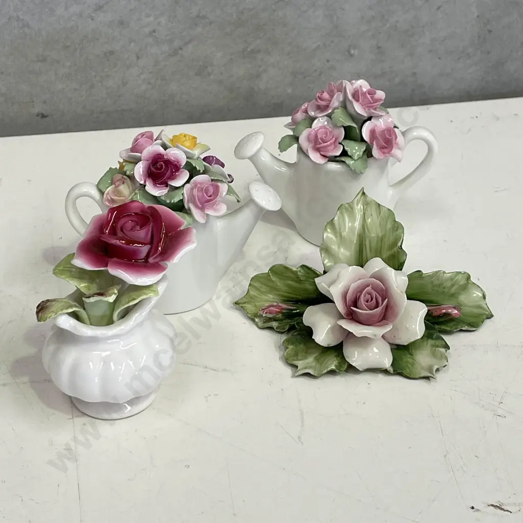 Assorted Miniature Porcelain Flower Ornaments Image 1++