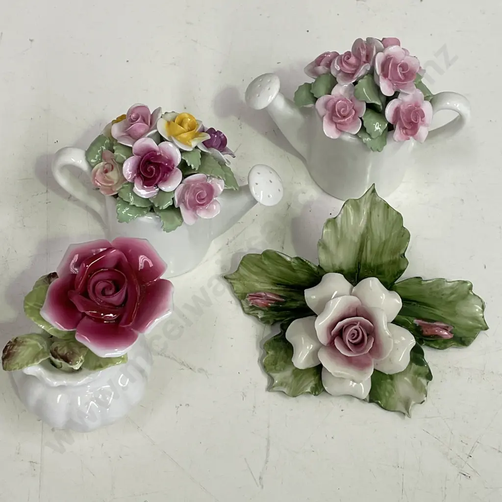 Assorted Miniature Porcelain Flower Ornaments Image 1++