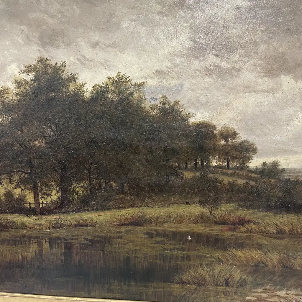 Original Signed "Anderson"? 1884 Oil on Canvas Artwork. 101x70cm. Frame af Image 1++