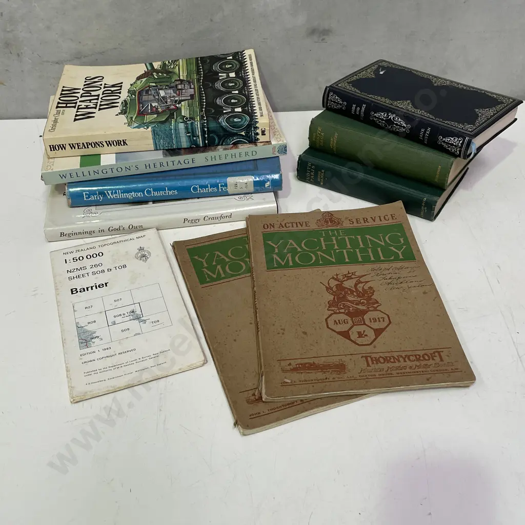 Assortment of Vintage Books etc, including Barrier Island Topographical Map Image 1++