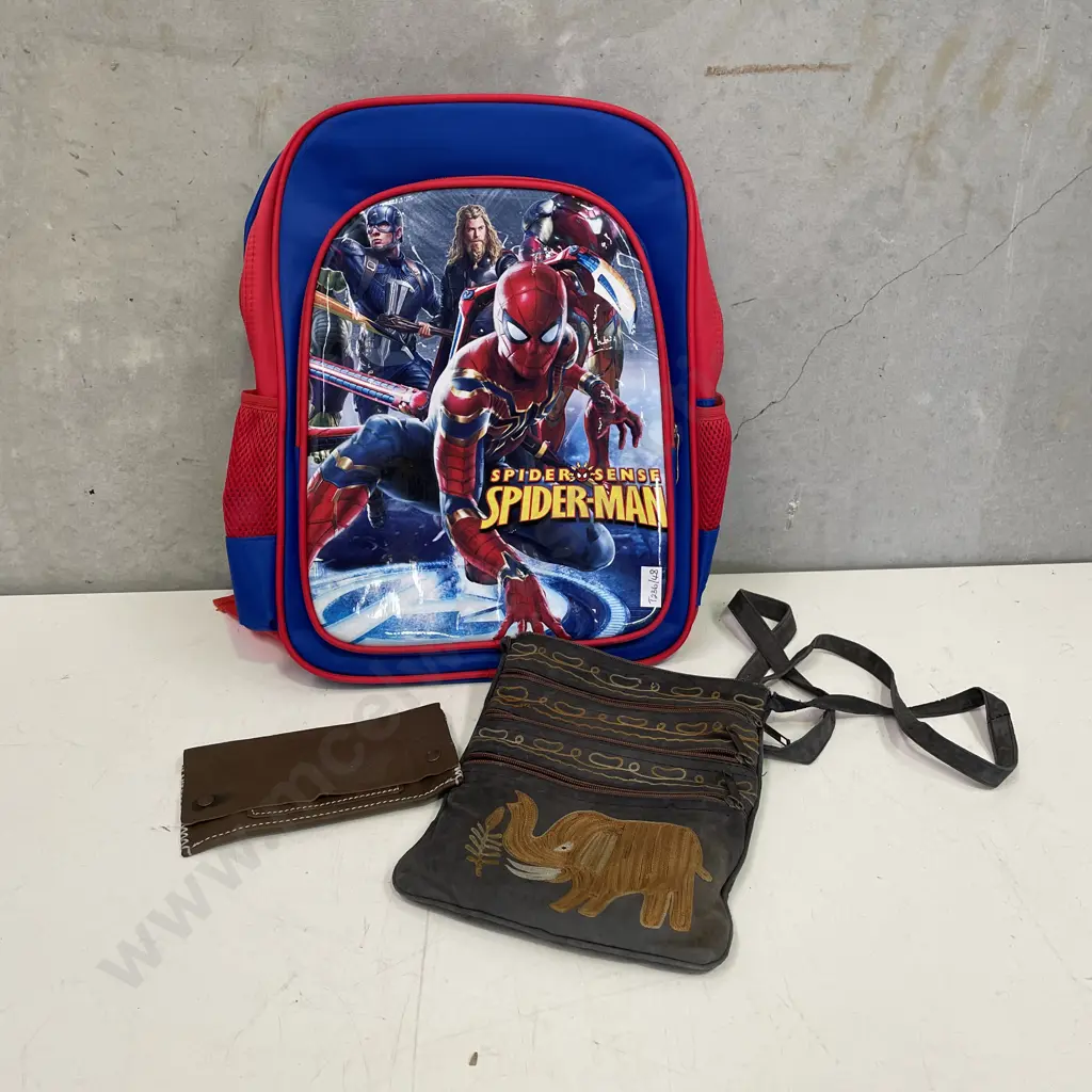 Spiderman Backpack with other bags Image 1++