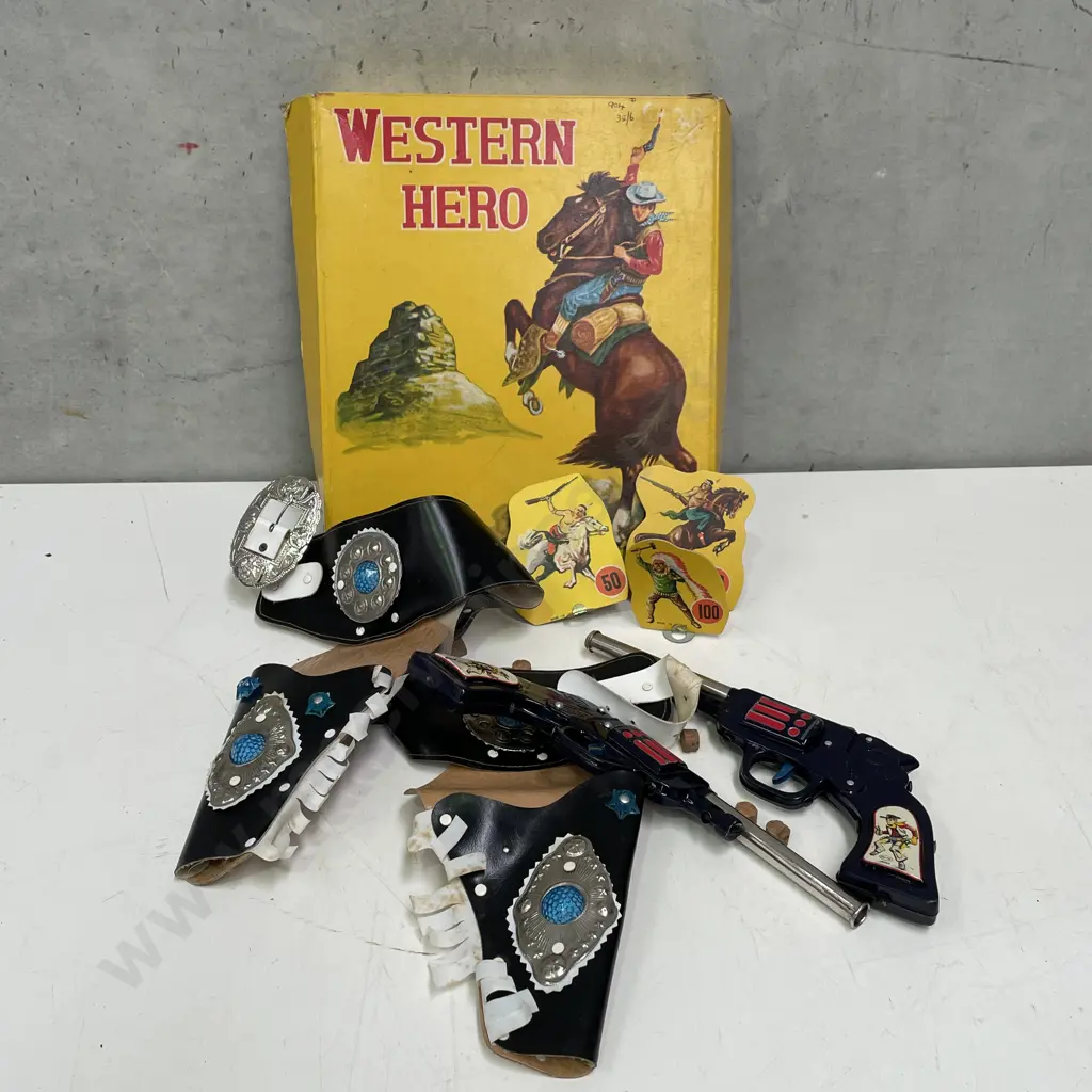 Vintage Western Hero Shooting Game. In original Box Image 1++