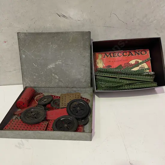Box of Vintage Meccano Items