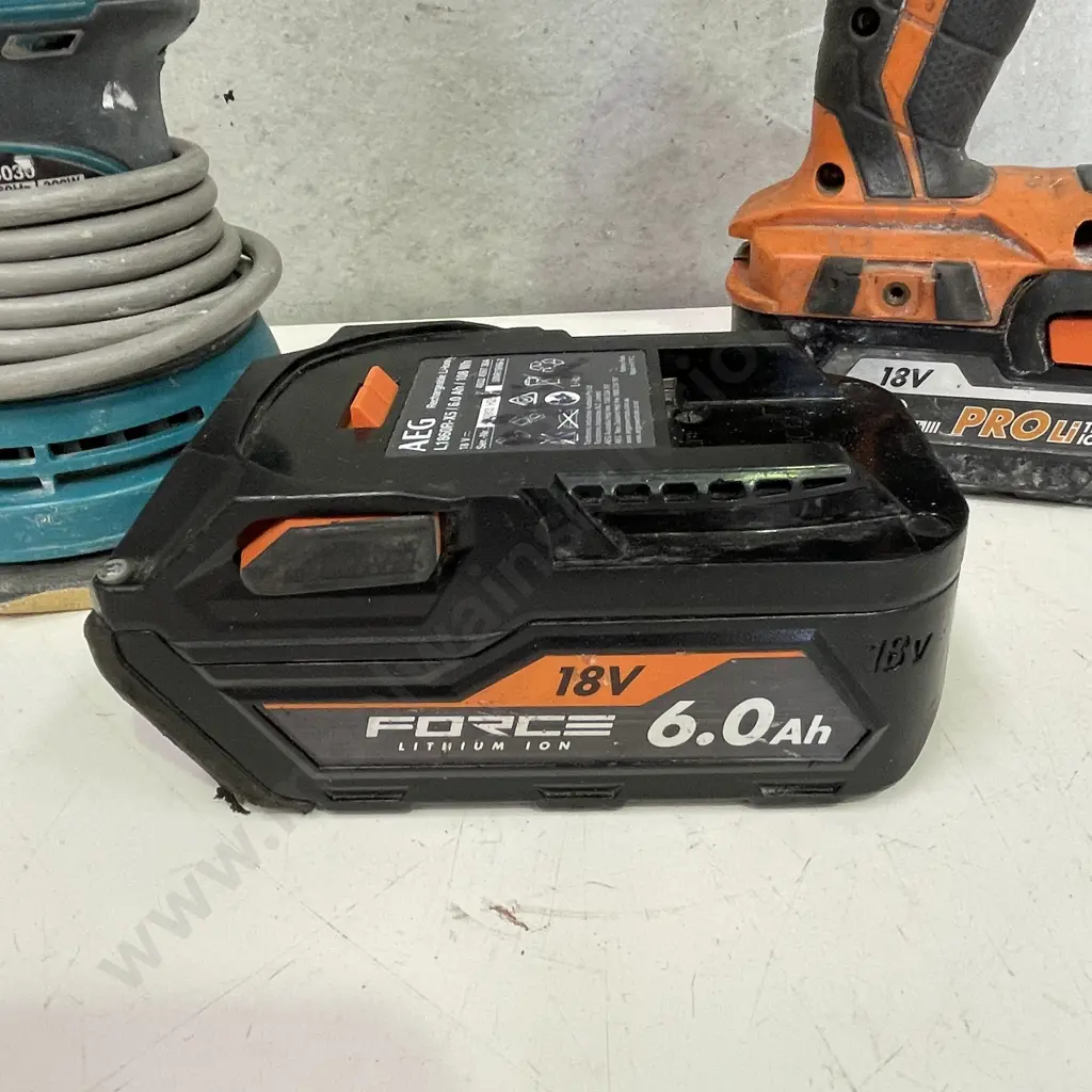 Makita Sander with AEG Drill with batttery and extra battery Image 1++
