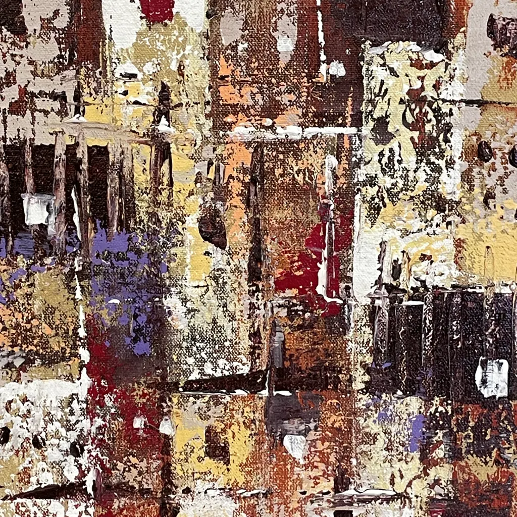 Abstract Handpainted Canvas Artwork. 75 x 31cm Image 1++