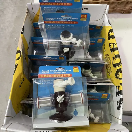 Box of As New Micron Kitchen Water Purifiers. 13 Packs in Total