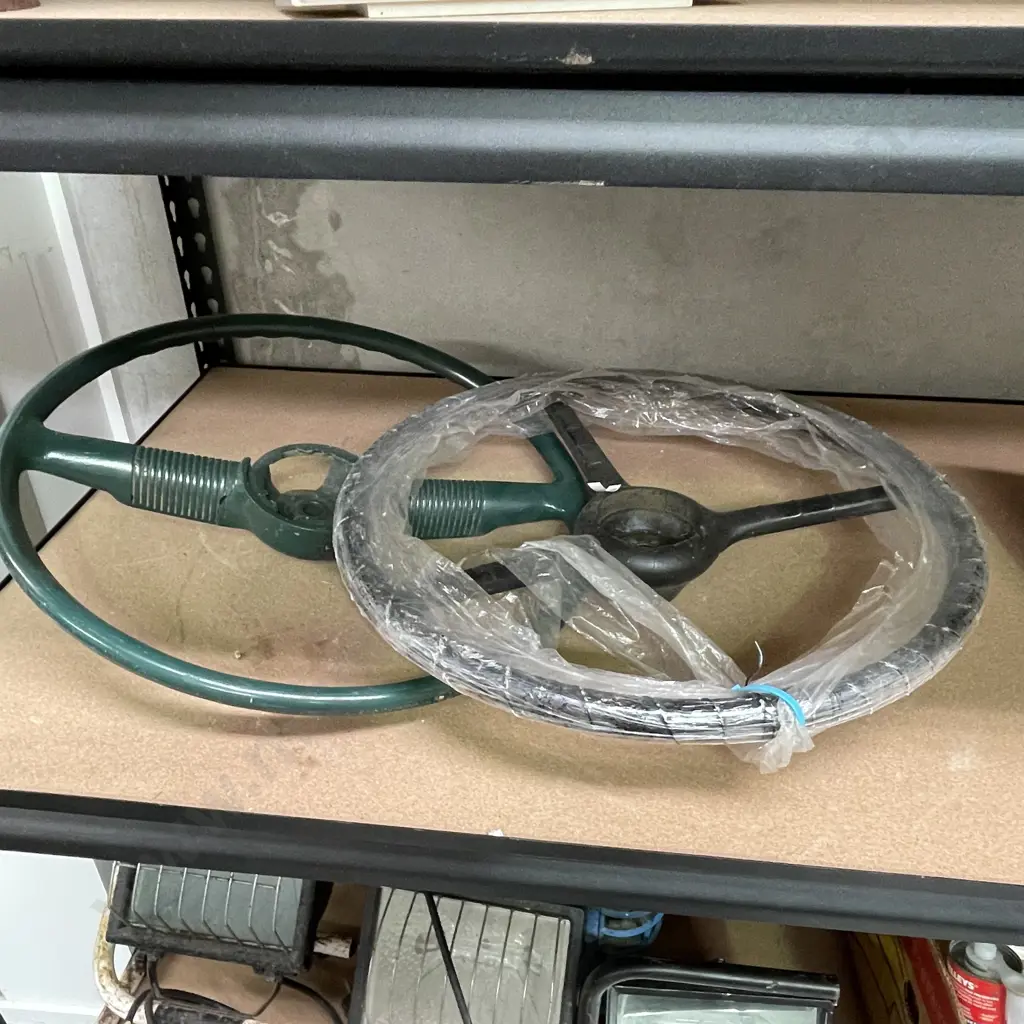 Pair of Vintage Steering Wheels Image 1++