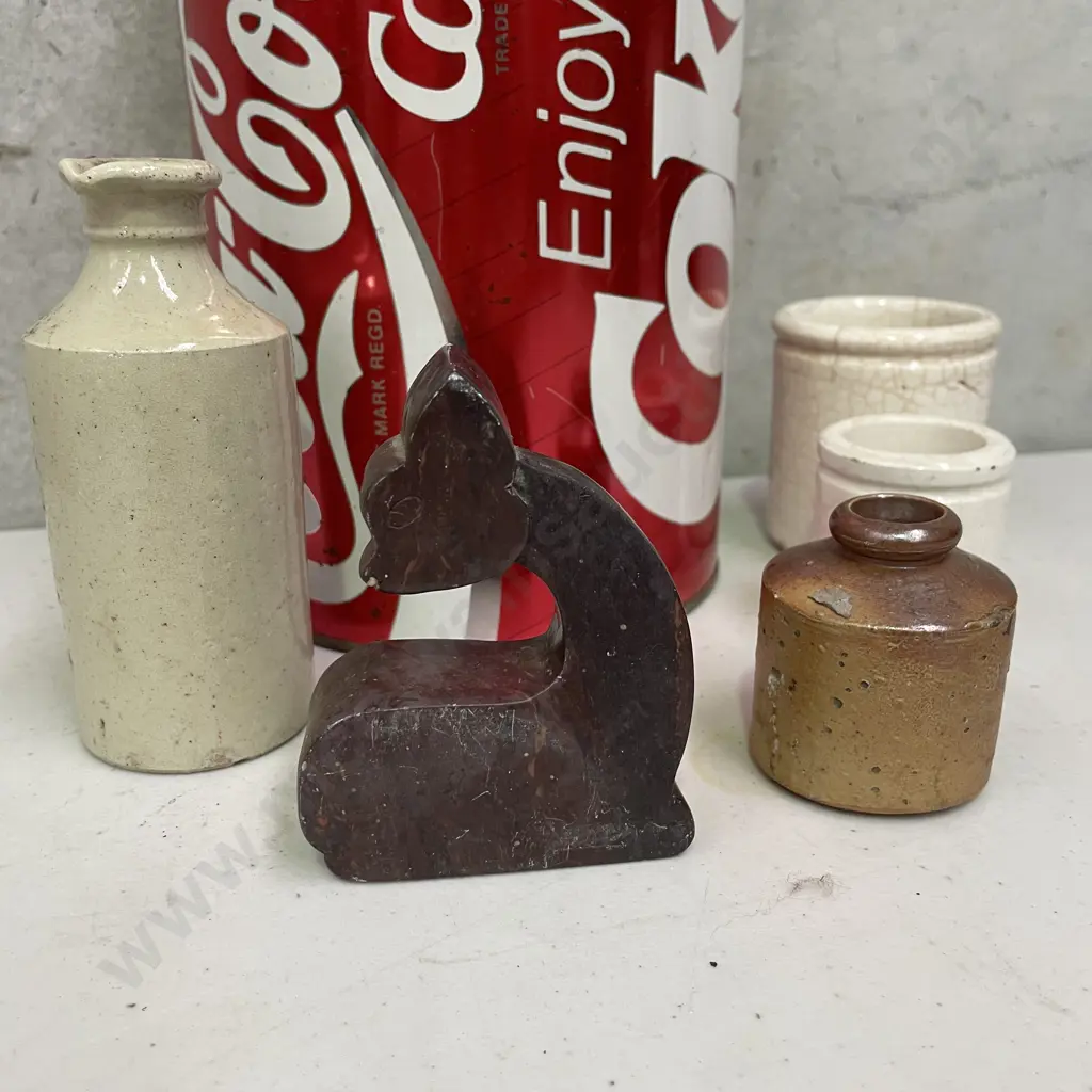 Assorted Collectables including stoneware and marble doe Image 1++