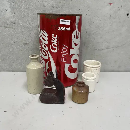 Assorted Collectables including stoneware and marble doe
