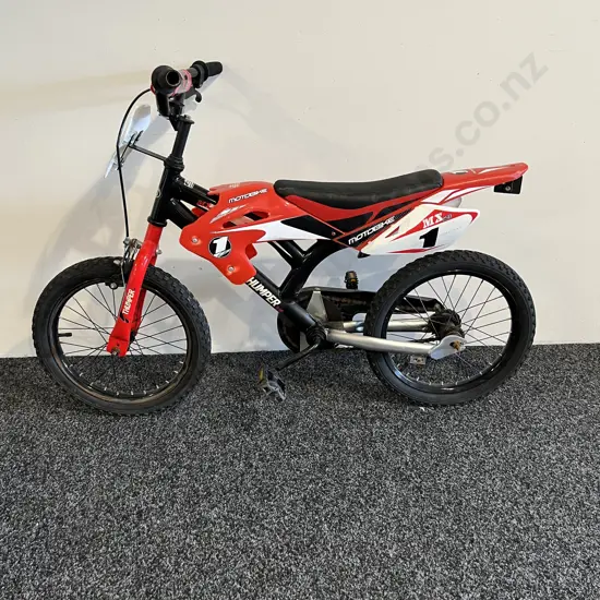 Red Black and White Thumper Motobike BMX Bike, Childs size