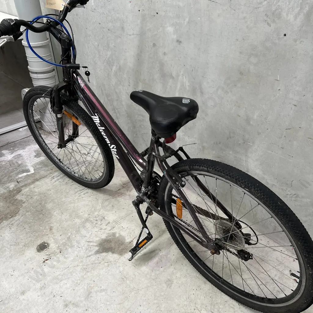 Purple Malvern Star Mountain Bike with Lock w keys. Serial No H07254SNFSD16 Image 1++