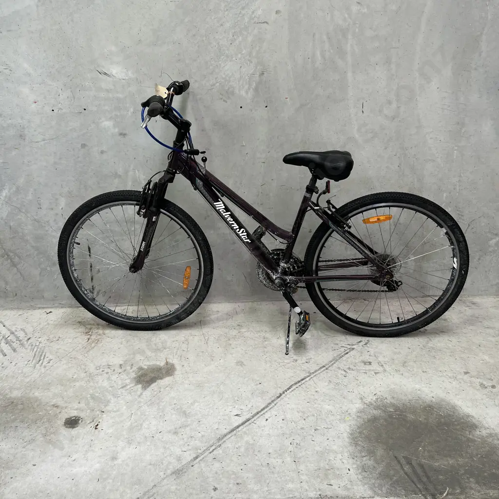 Purple Malvern Star Mountain Bike with Lock w keys. Serial No H07254SNFSD16 Image 1++