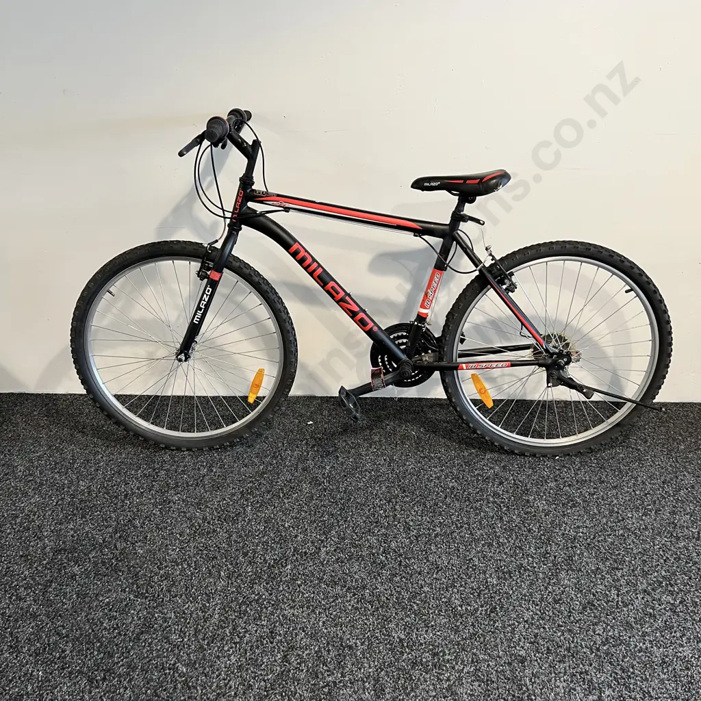 Black and Red Milazo Bike, 18 Speed, Size Medium Image 1++