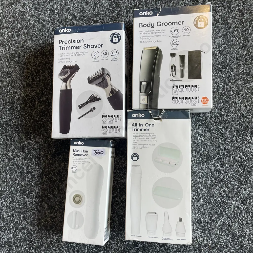Boxed Anko Precision trimmer shaver, Body groomer, mini hair remover & all in one trimmer Image 1++