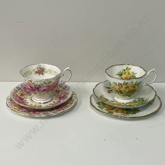 Royal Albert Trios x 2: Serena and Tea Rose patterns