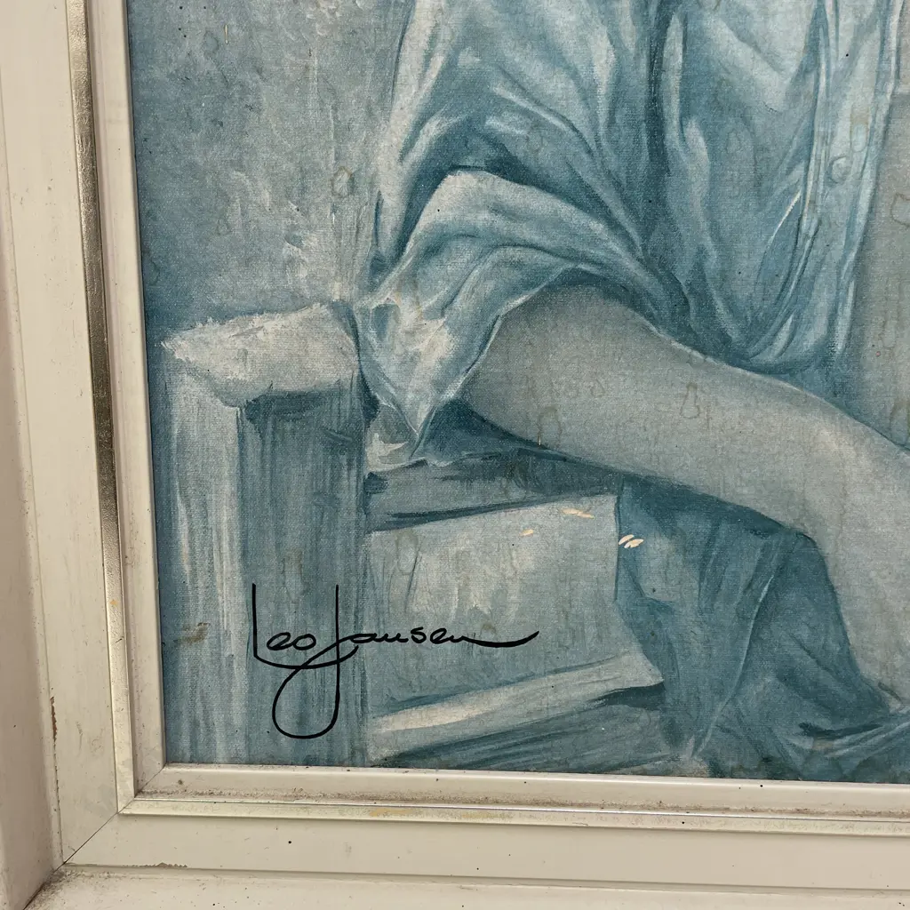 Vintage Framed Leo Jansen Print. 70 x 53cm. Water marked Image 1++