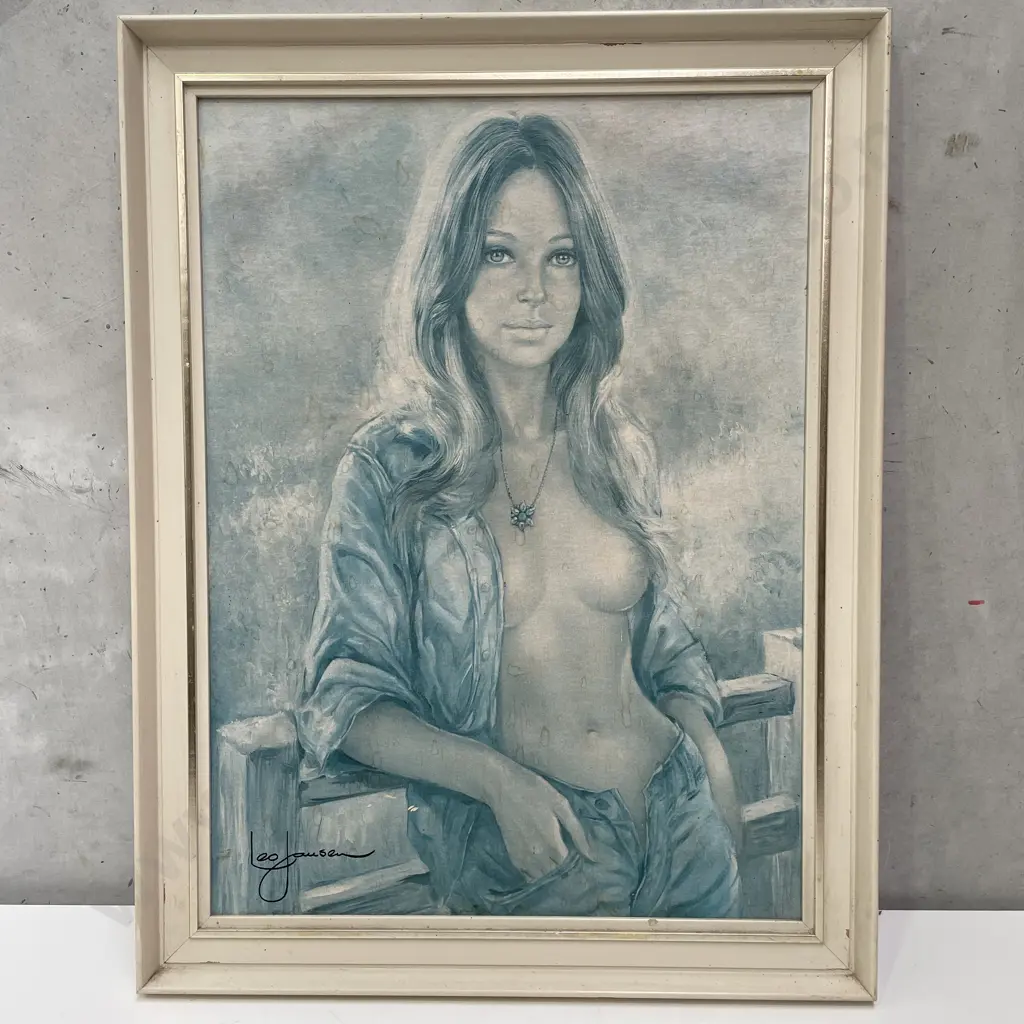 Vintage Framed Leo Jansen Print. 70 x 53cm. Water marked Image 1++
