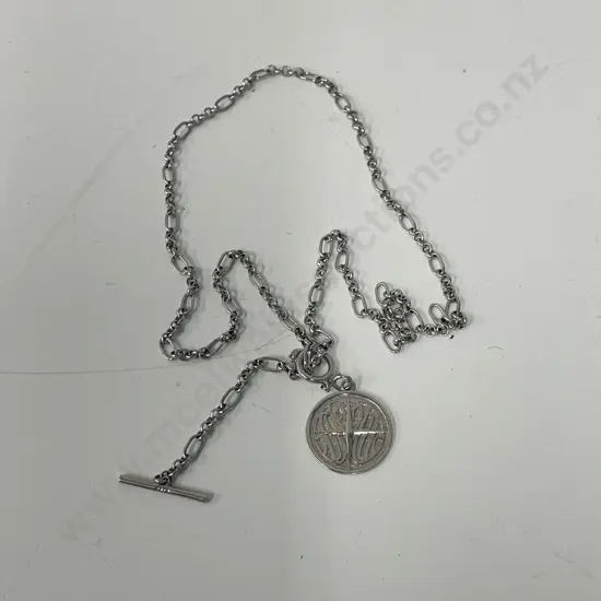 Sterling Silver Fob with Pendant and Chain
