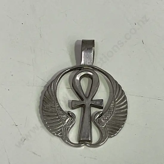 Hallmarked Sterling Silver Religious Cross Pendant. Hallmarked as shown