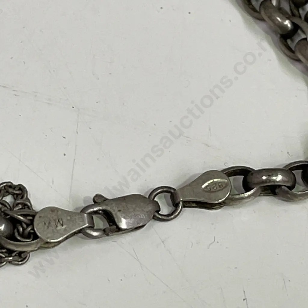 Sterling Silver Chain. Stamped M.W. 925. L70cm Image 1++