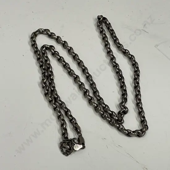 Sterling Silver Chain. Stamped M.W. 925. L70cm