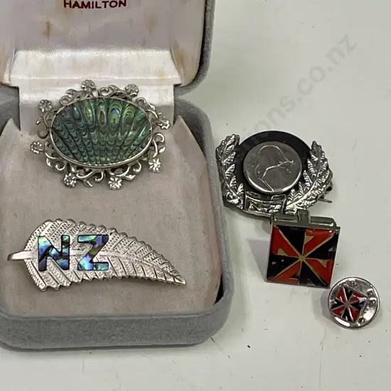 Assorted Kiwiana Jewellery including Sterling Silver Brooches